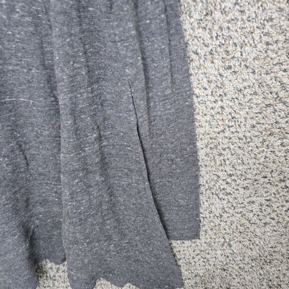 We The Free Top‎ Womens XS Gray Oversized Waffle Knit Thermal Scoop Neck Casual - Picture 2 of 7